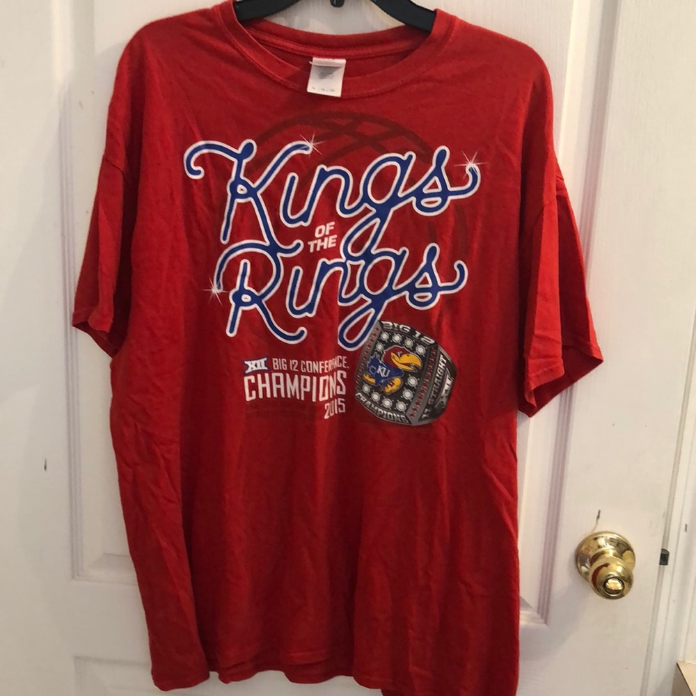 COPY - KU Red “King of the Rings” Men’s Basketball T-Shirt from 2015